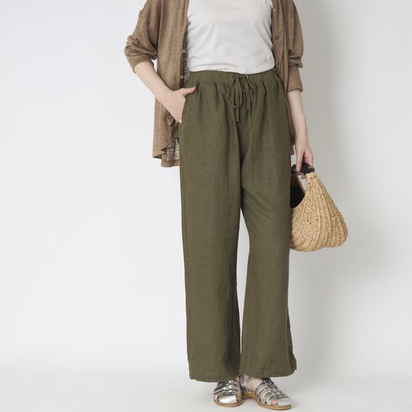 TUTIE./リネンのドローコードパンツ -汗がサッと乾くリネン生地で真夏